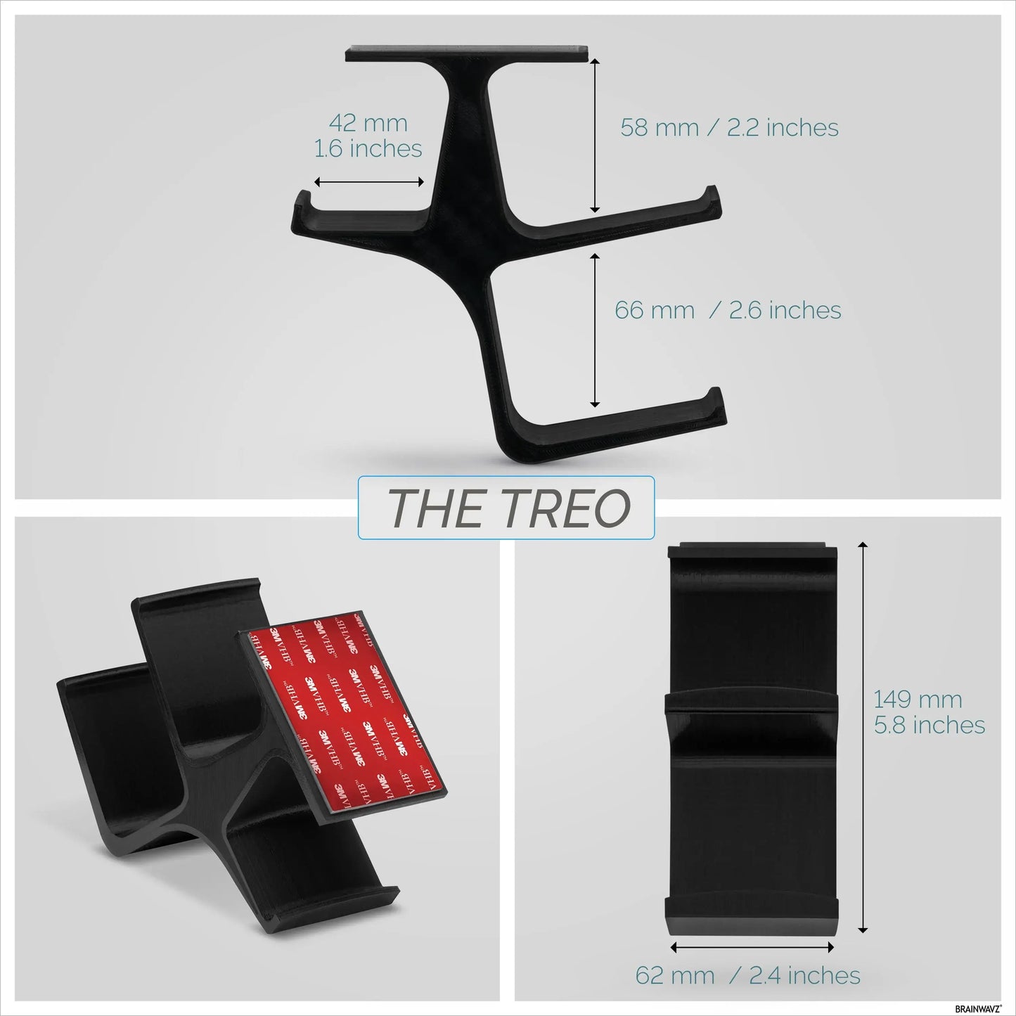 DUAL HANGER-THE TREO UNDER DESK